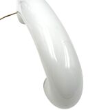 Lampe sculpturale en verre de Murano blanc, Barbini Italie 1970