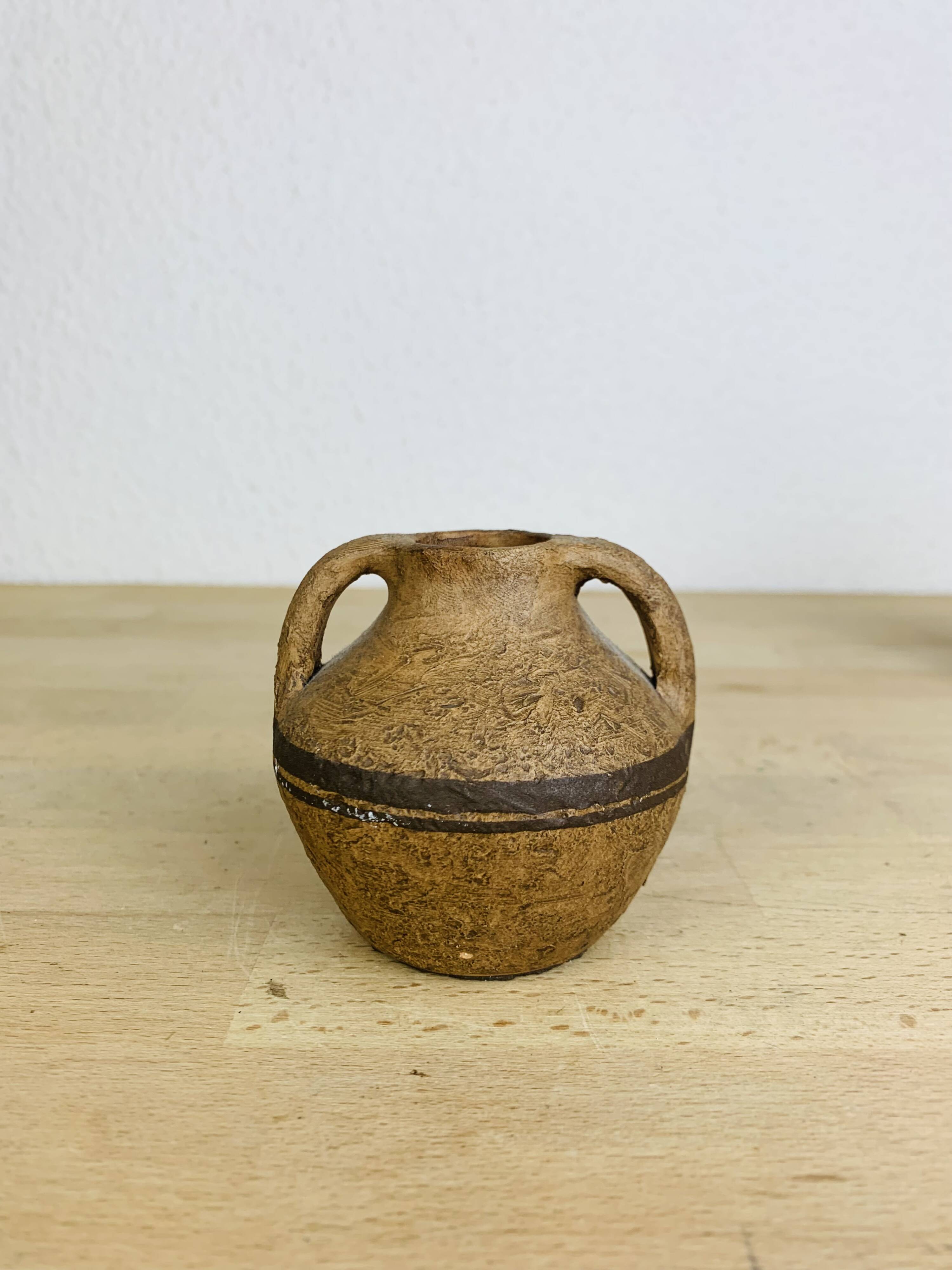 Trio of vintage stoneware vases