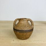 Trio of vintage stoneware vases