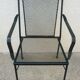 Series of 5 armchairs, openwork metal garden chairs, 60s/70s, stackable
