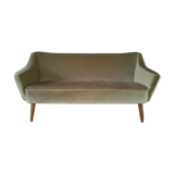 Canapé années 50 60 velour vert