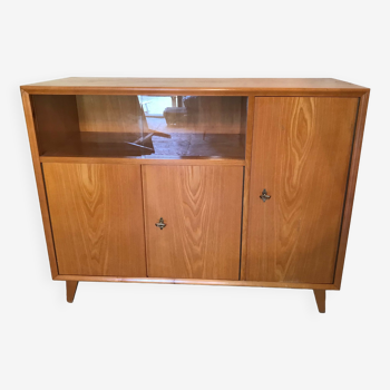 Buffet vintage en bois blond 1960’s