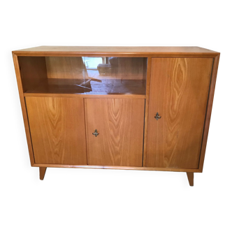 Buffet vintage en bois blond 1960’s