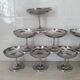 8 stainless steel 18/10 FCA style Létang and Rémi Jean Couzon cups