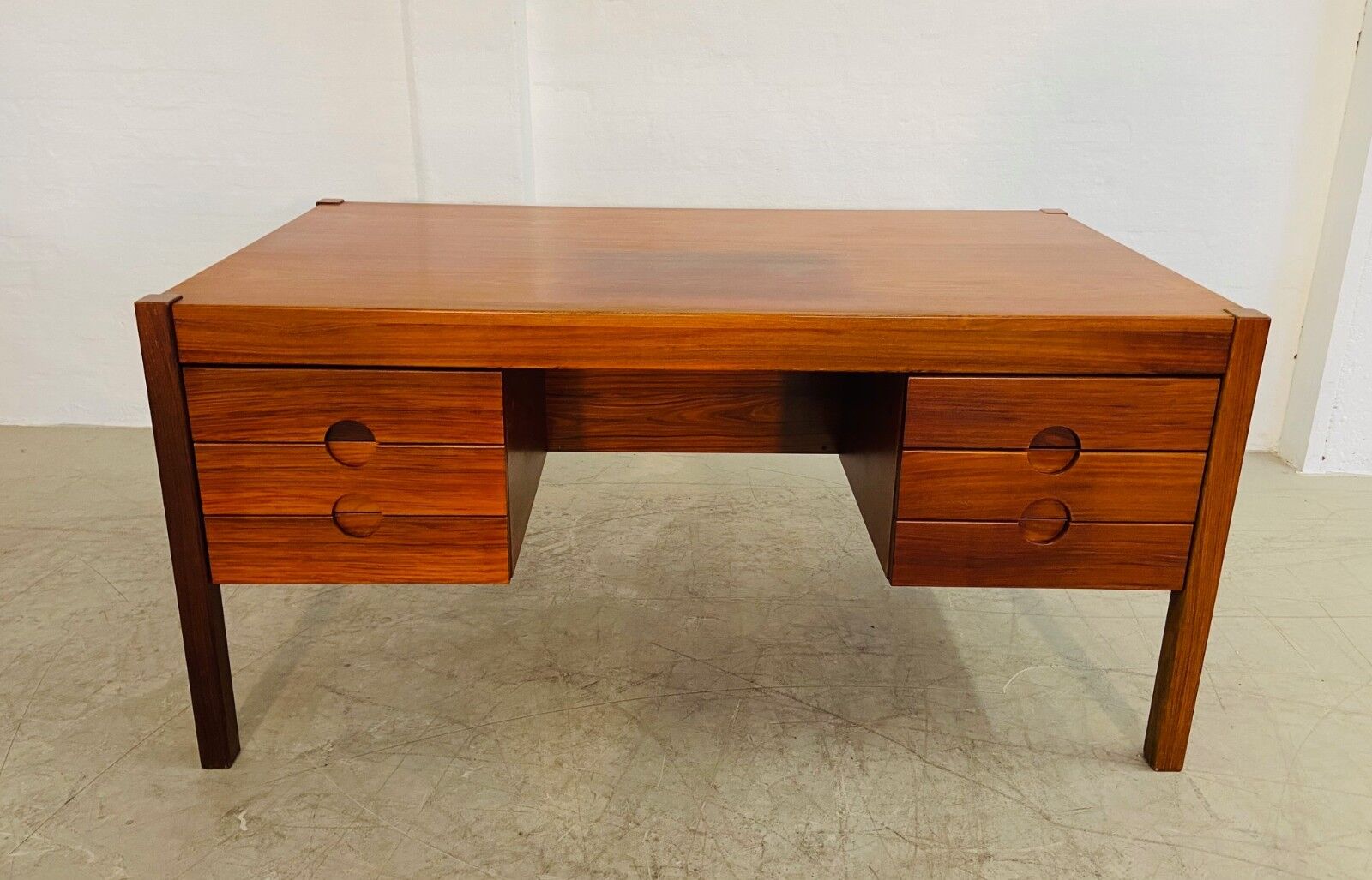Vintage retro Danish mid-century rosewood desk by Christian Linneberg 1960s