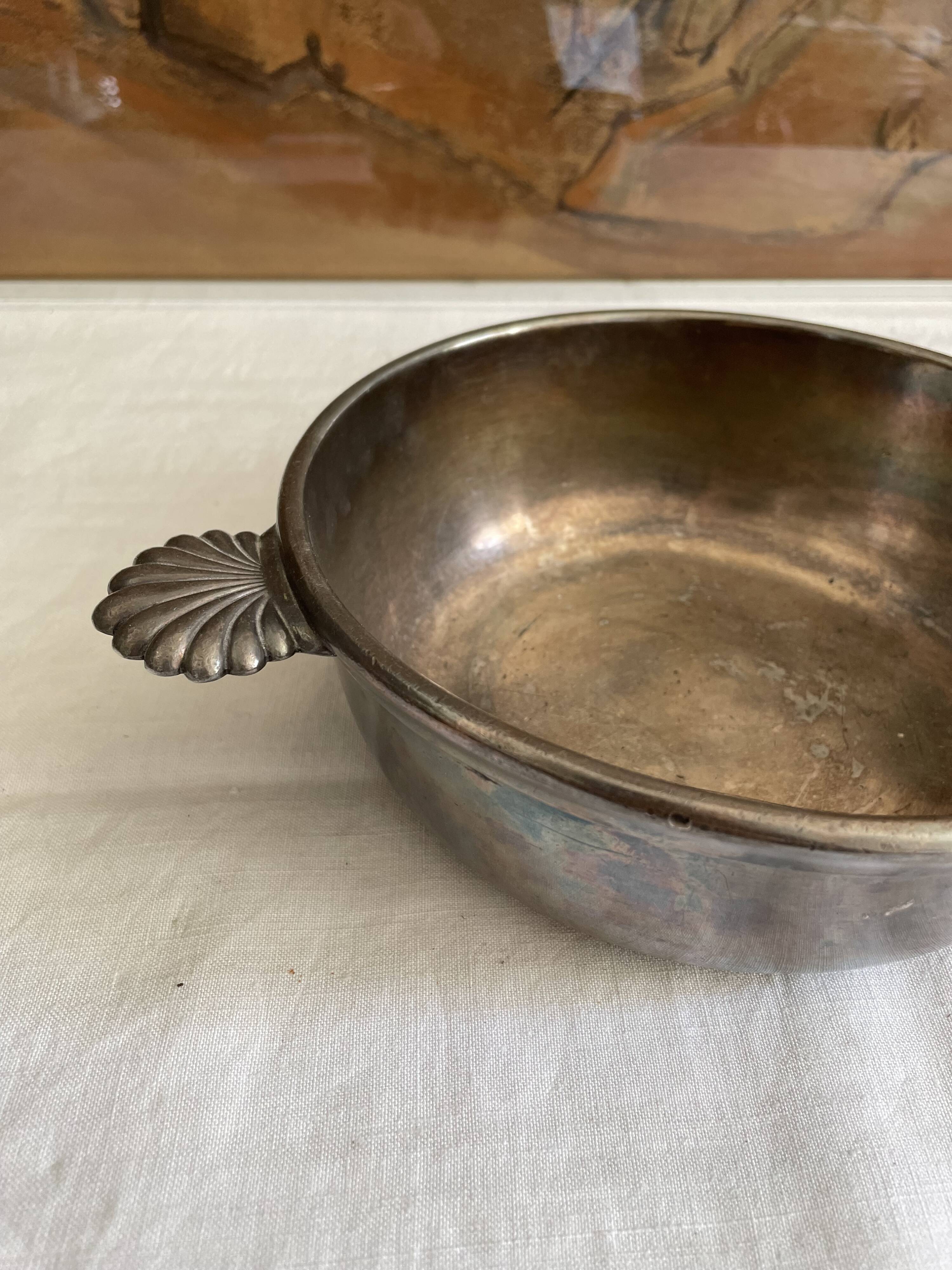 Bowl handles silver metal sheet
