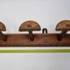 Wall coat rack in solid wood "half-moon" handmade, 75 cm