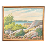 Original Swedish Oil On Canvas – “Coastal Landscape” By R. – Dated 1979 – Vintage & Framed – 50 × 42 Cm (19.7" × 16.5")