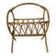 Vintage rattan magazine rack, wicker magazine basket home decor