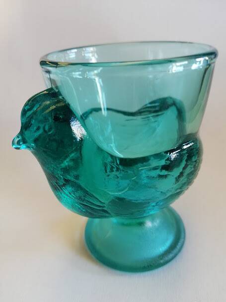 Lot de 3 coquetiers vintage en verre