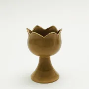 Tulip candle holder in stoneware