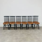 6 chaises Fanett par Ilmari Tapiovaara, scandinave, années 60