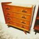 Vintage chest of drawers with compass feet
