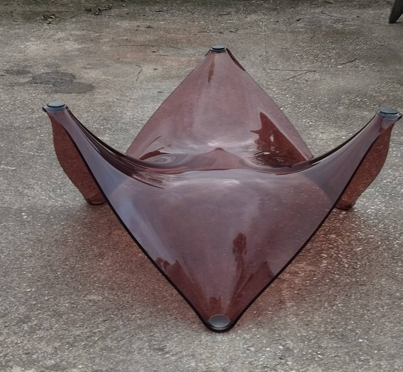 70s space age round coffee table