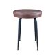 Vintage brown faux leather stool