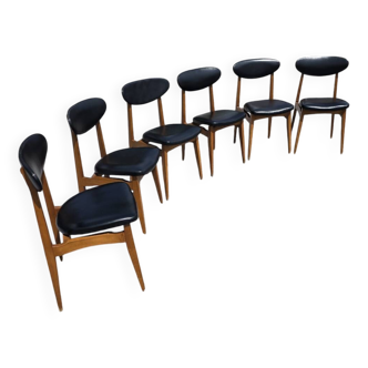 6 Scandinavian chairs from the 60s