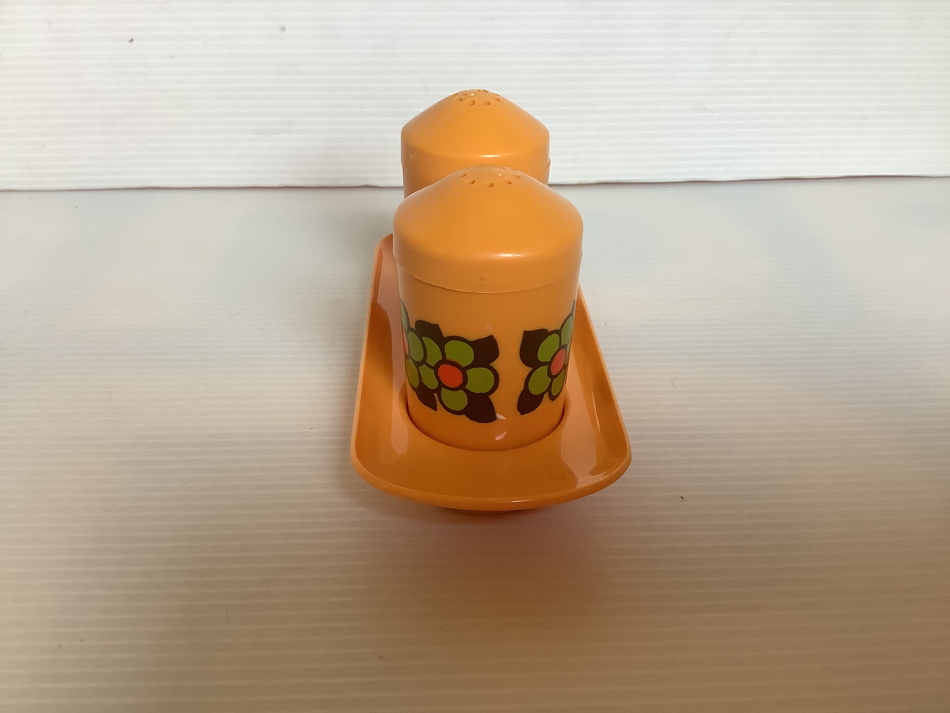 Emsa W Germany orange-yellow salt and pepper shaker
