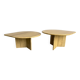 Pair of vintage travertine coffee tables or side tables, 1970s