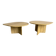 Pair of vintage travertine coffee tables or side tables, 1970s
