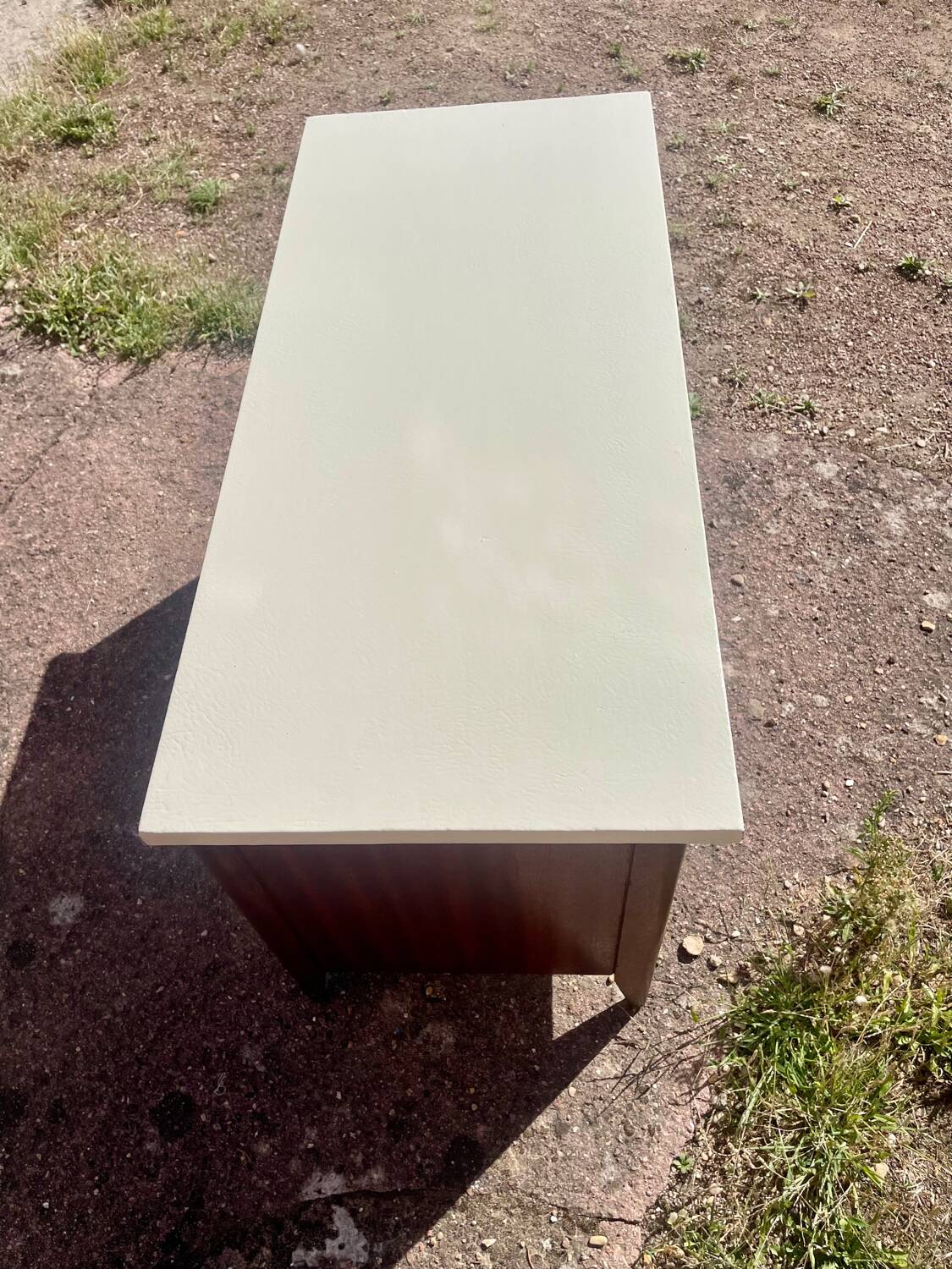 Vintage chest bench 1960. Sapele veneer