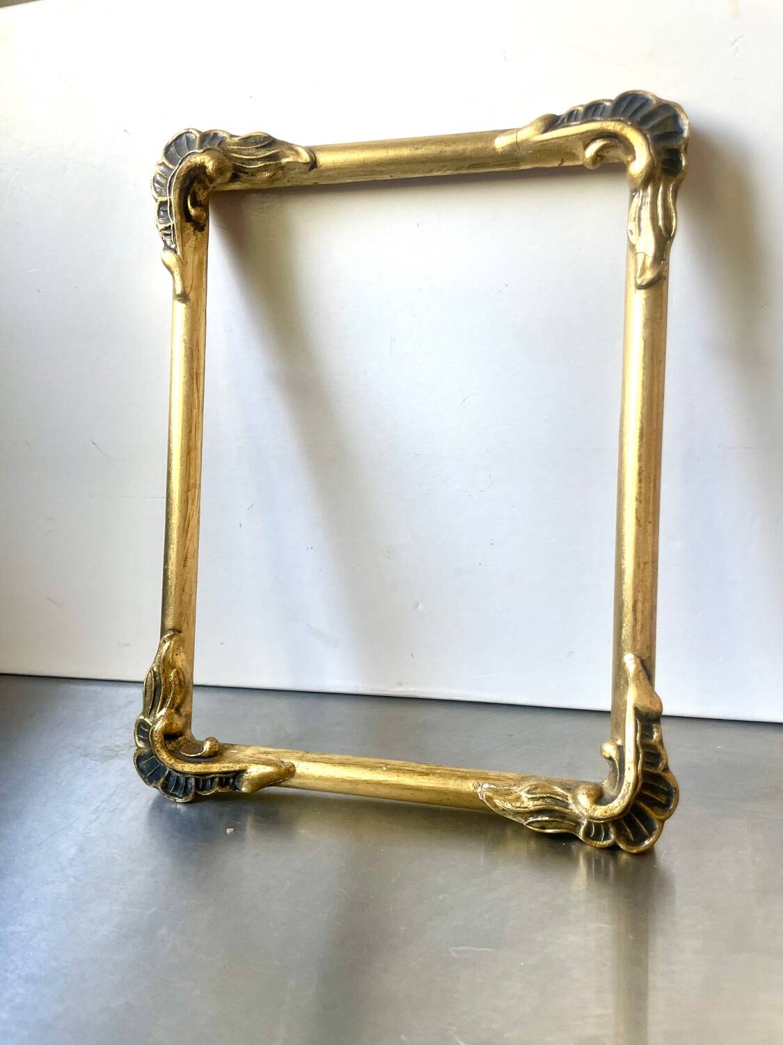 Antique gilded art nouveau  wooden frame 27 cm x 22 cm