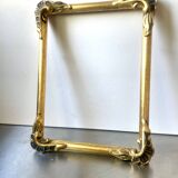 Cadre ancien en bois doré art nouveau 27 cm x 22 cm