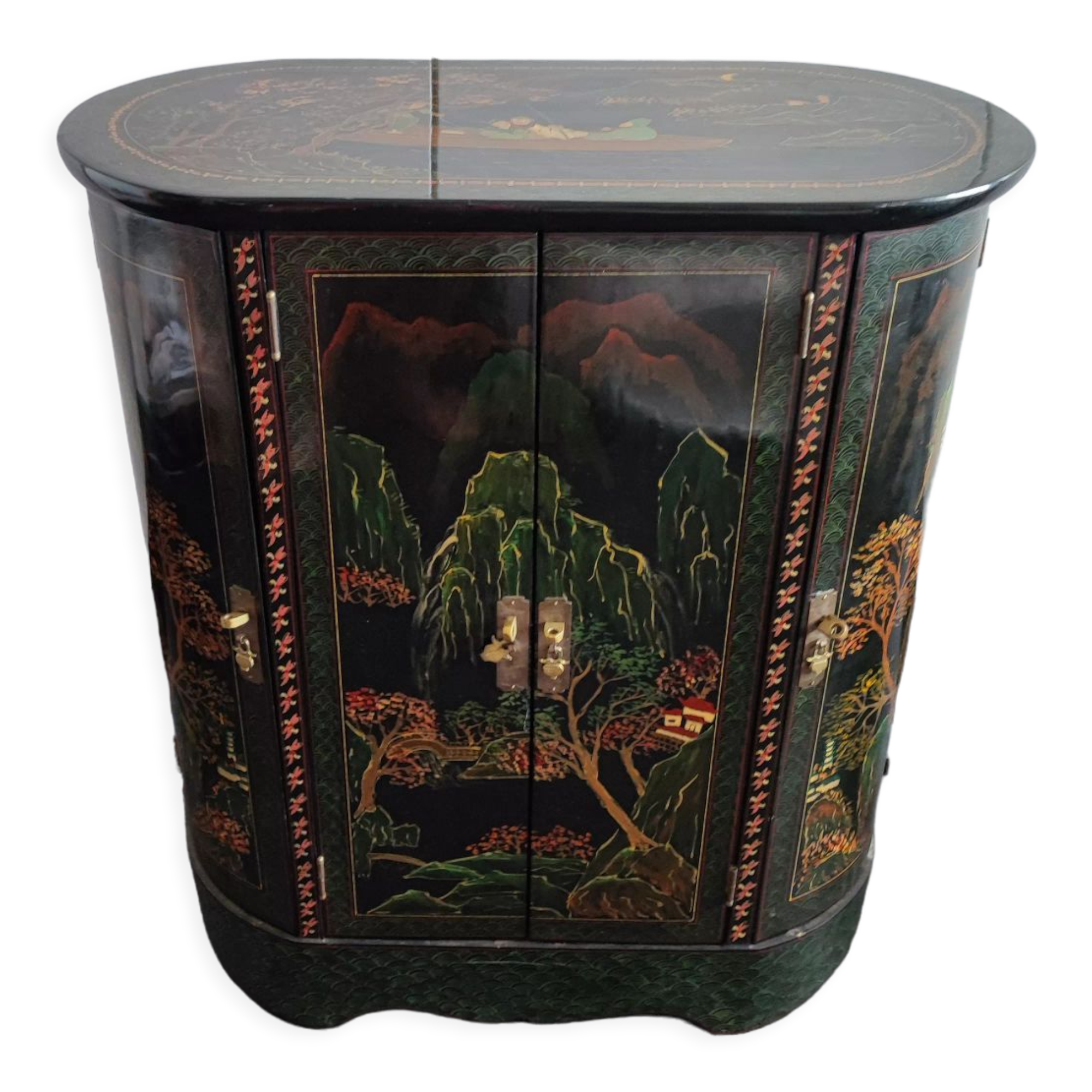 Japanese bar furniture painted and lacquered