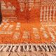 Luxury orange rug artisanal 200cm × 300cm