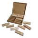 Set of 12 veined onyx knife rests, original box from the 1970s.