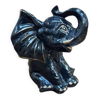 Éléphant en céramique de  Vallauris des années 70
