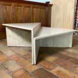 Travertine coffee table