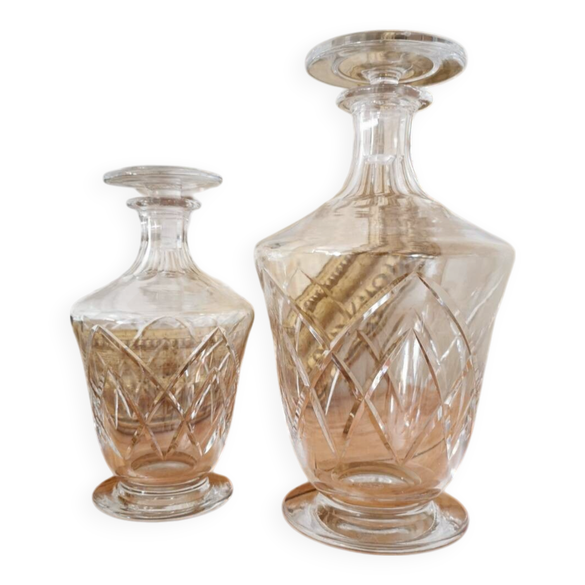 Argental crystal decanters