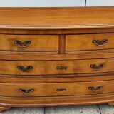 Louis XV style sideboard, mid-20th century, in solid light cherry, 4 drawers, 2 with keys.