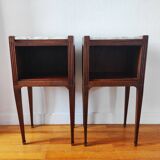 Antique pair of Directoire style bedside tables