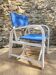 Folding canvas armchair by the sea La Baule 1960s
