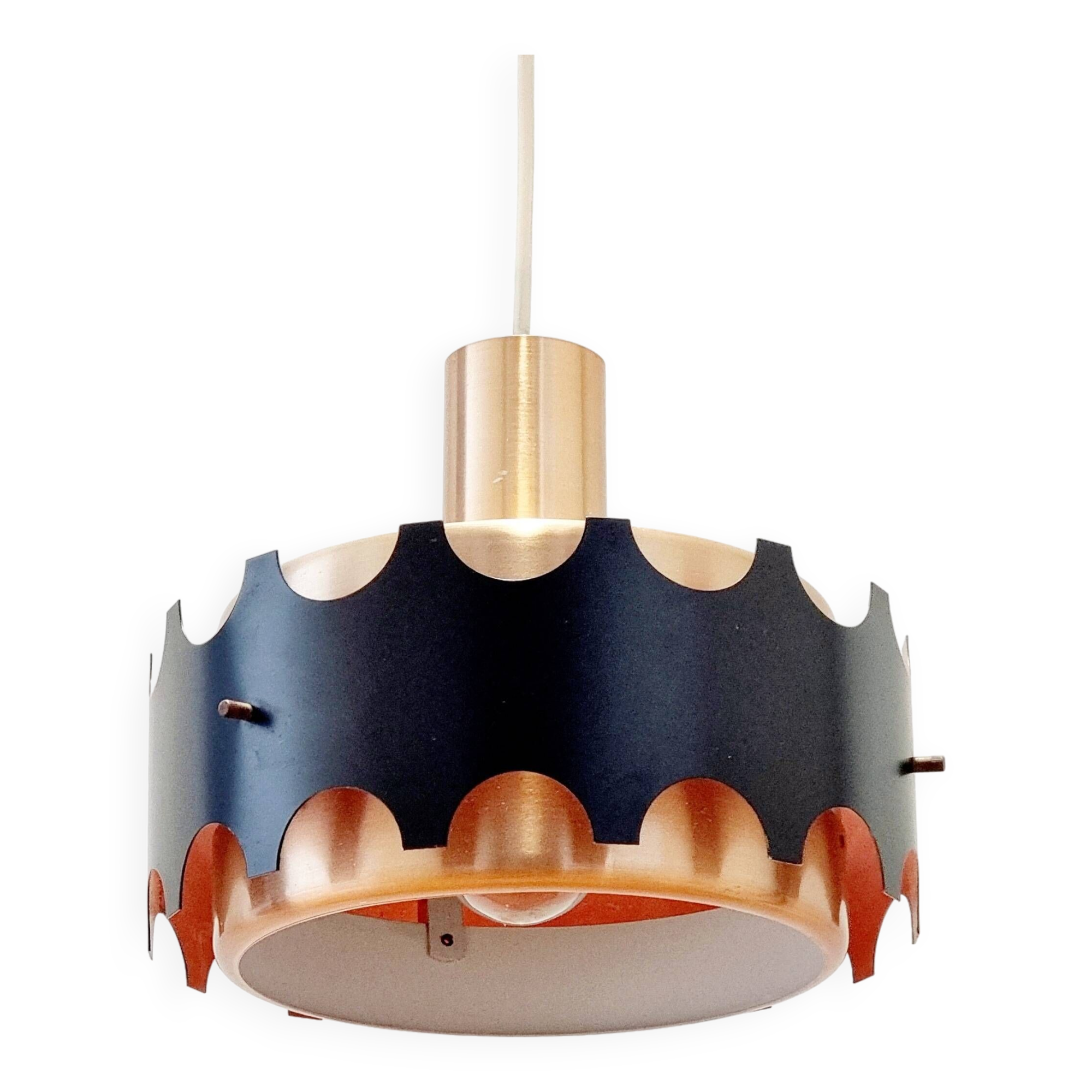 Mid Century Ceiling Light from VEB Metalldrücker Halle, Germany, 1960s