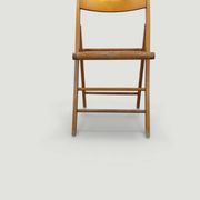 Vintage folding chair with caning.