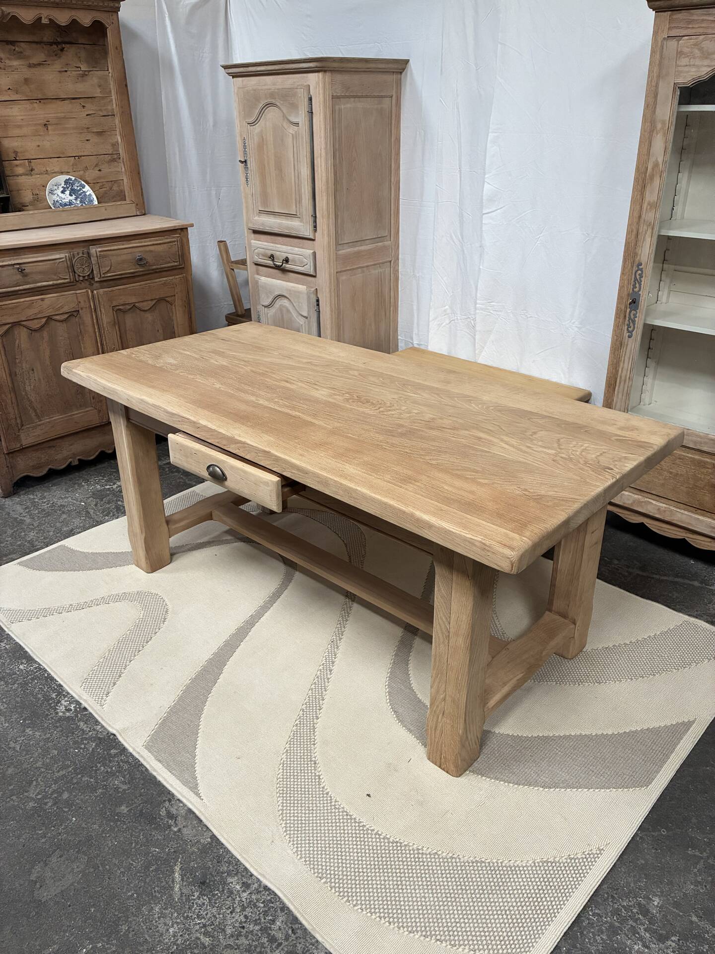 Solid oak farmhouse table