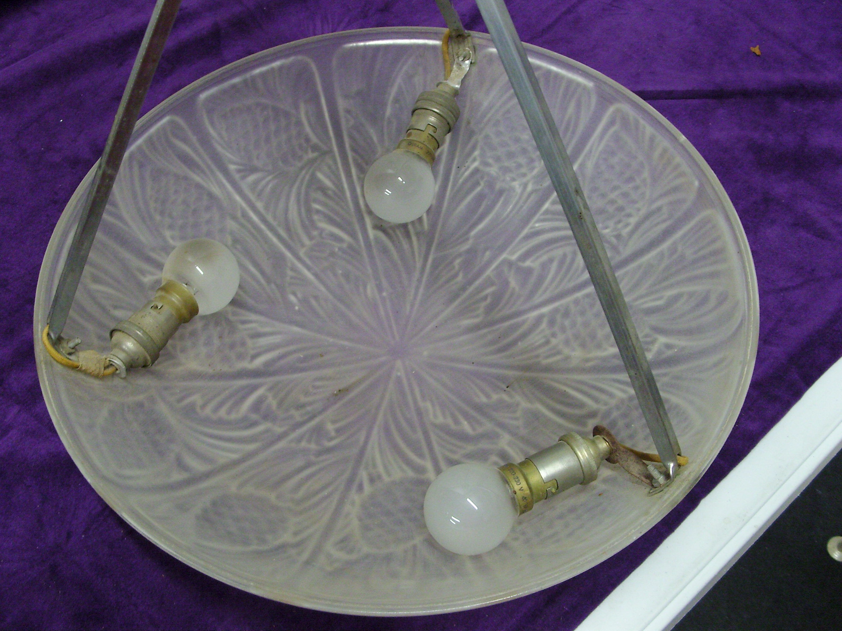 Lustre hanging cas for art deco pine apple