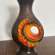 Ceramic vase Fat Lava Orange by Walter Gerhards 1960