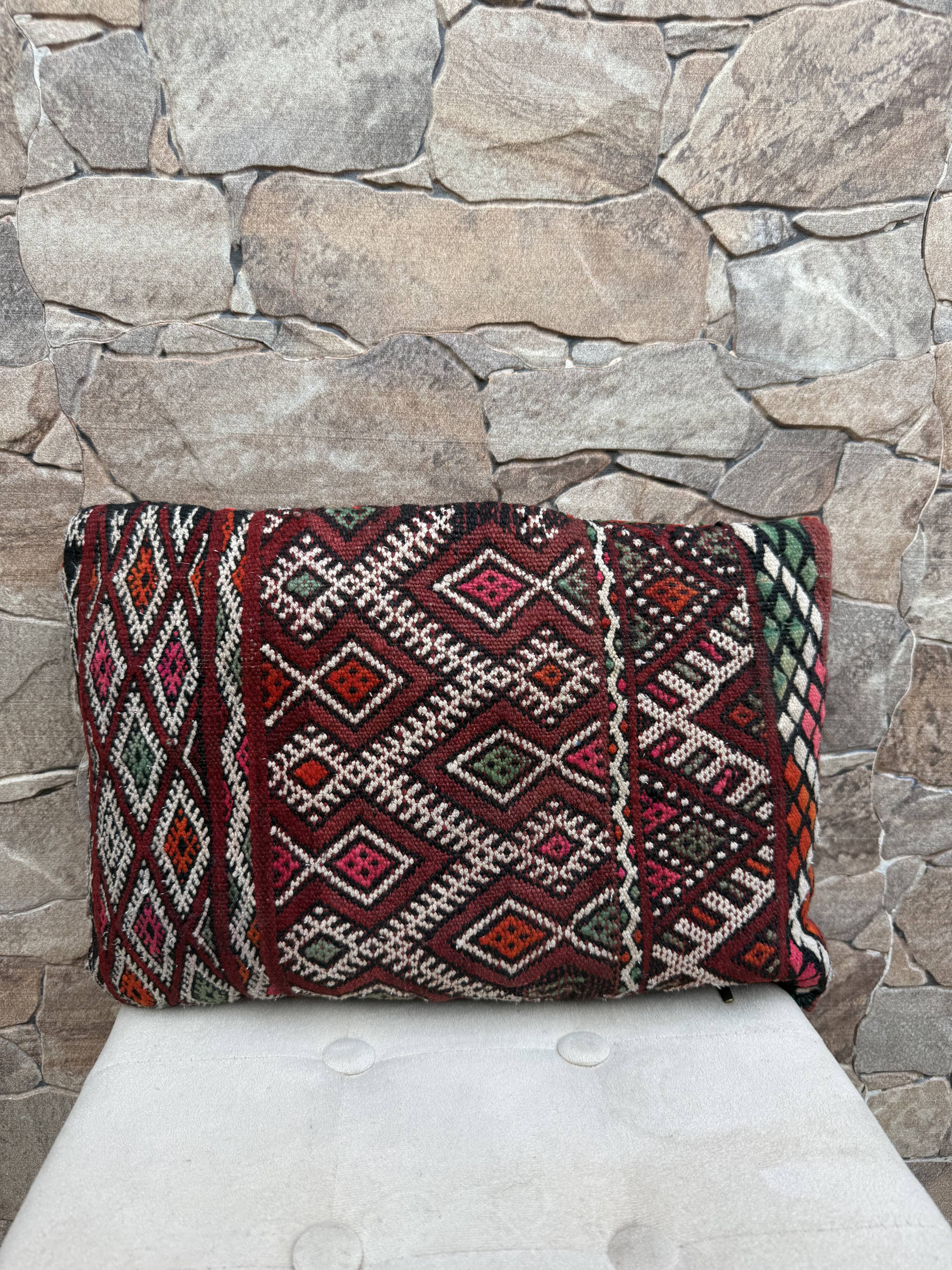 Moroccan pillowcase, Berber cushion cover, woven pillowcase