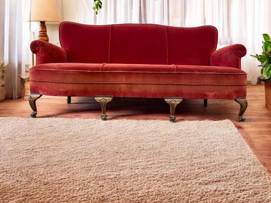 Vintage red baroque armchair / three-seater / sofa / armchair