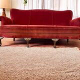 Vintage red baroque armchair / three-seater / sofa / armchair