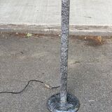 Vintage Italian floor lamp with gray marble effect and oval dome