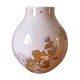 Vase en faïence rose pâle et doré
