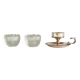 BOUGEOIRS Verre et Métal Argenté VINTAGE
