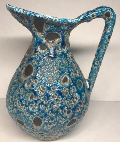 Fat jug vase lava Meerschaum retro vintage Vallauris