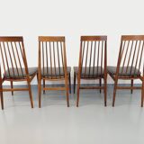 Set of 4 vintage Scandinavian style rosewood chairs from the 60s, by Ernst Martin Dettinger
