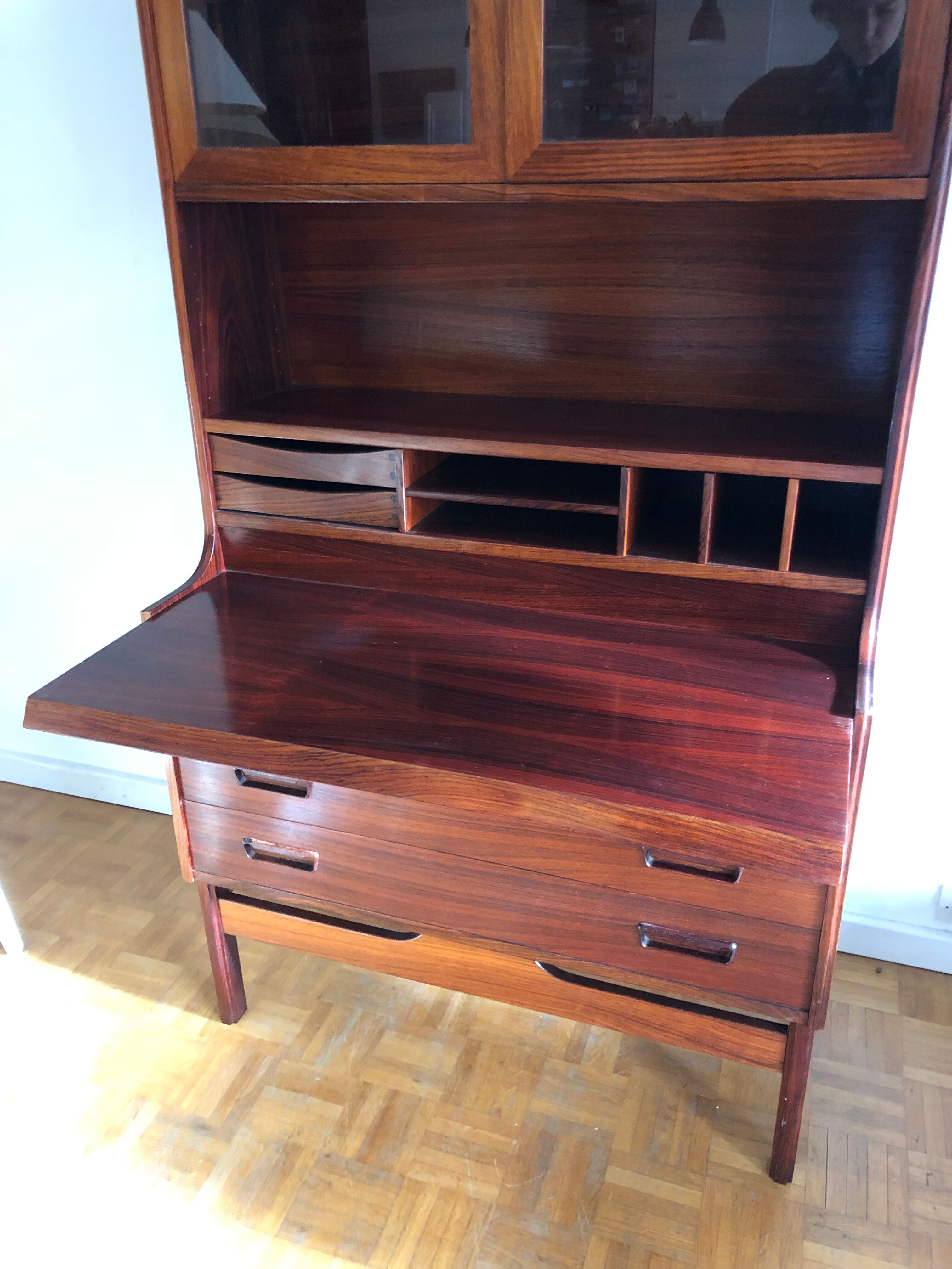 Scandinavian teak secretary desk