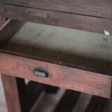 Vintage wooden sideboard, wooden kitchen furniture, furniture with drawer, storage.